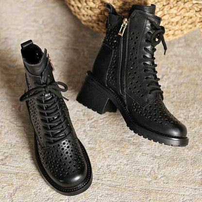 Ortho Welt Damen Stiefeletten - Orthopädisch & Perforiert