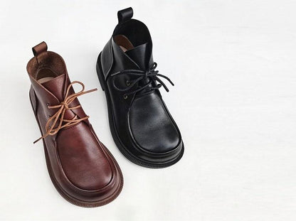 Ortho Welt Leder Schnürstiefeletten - Orthopädisch & Komfort