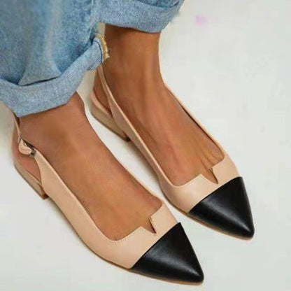 Ortho Welt Pointed Flats - Orthopedic Color Block Comfort