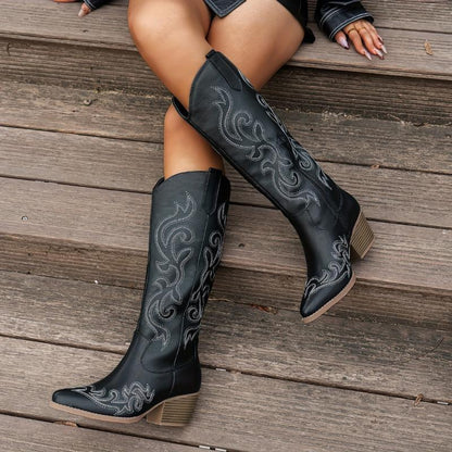 Ortho Welt Denim Boots - Orthopedic Embroidered Comfort