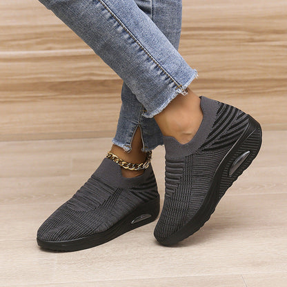 Ortho Welt Lightweight And Breathable Striped Mesh Shoes