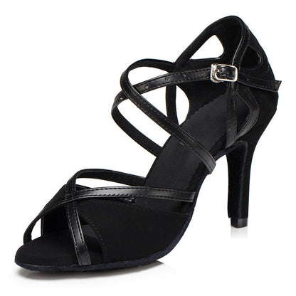 Ortho Welt Unique Black Stiletto Heels For Latin Dance And Ballroom