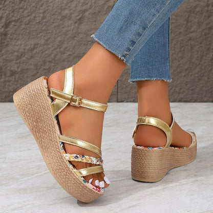 Ortho Welt Orthopedic Sandalen - Plateau & Farbblock-Design