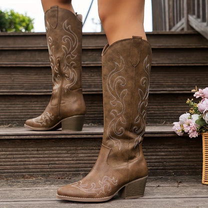 Ortho Welt Denim Boots - Orthopedic Embroidered Comfort