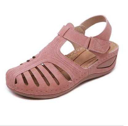 Ortho Welt Plus Size Retro Wedge Sandals - Comfort And Style