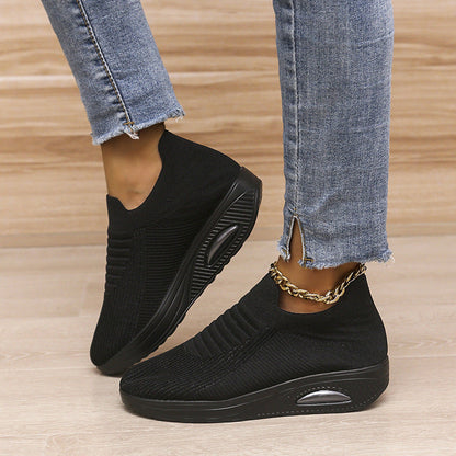 Ortho Welt Lightweight And Breathable Striped Mesh Shoes