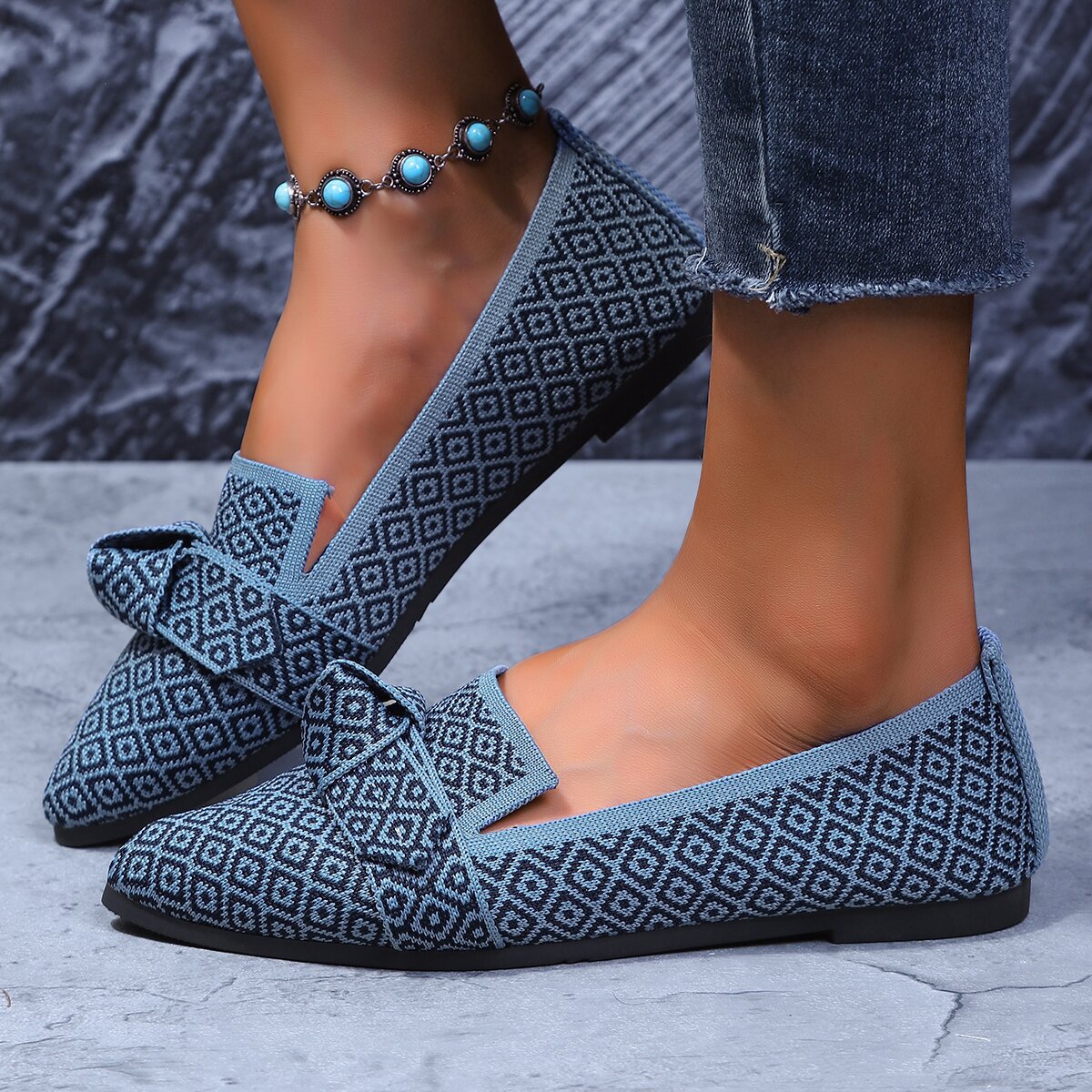 Ortho Welt Comfortable Non-Slip Knotted Loafers