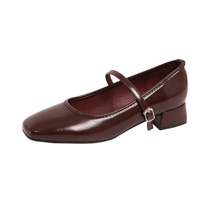Ortho Welt French Low-Cut Pumps - Orthopedic Block Heel
