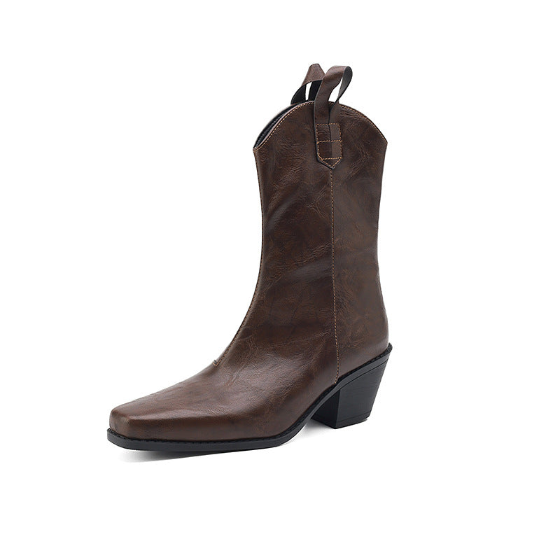 Ortho Welt Orthopedic Square-Toe Boots - Chunky Heel