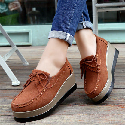 Ortho Welt Shoes With Fringe Bow Design - Comfort And Elegance