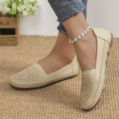 Ortho Welt Casual Gommino Handmade Shoes In Solid Color