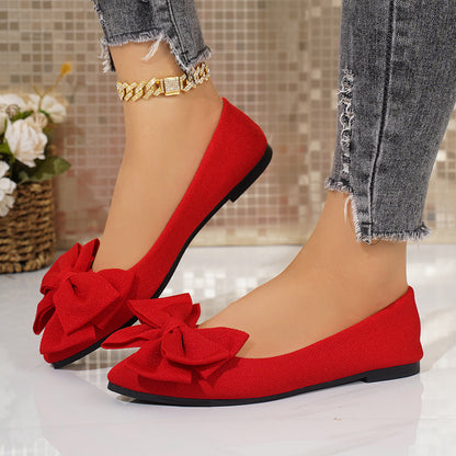Ortho Welt Slip-On Shoes In Larger Sizes With An Elegant Bow
