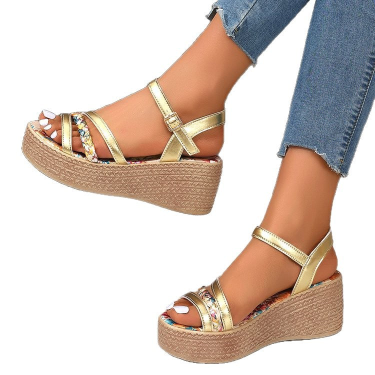 Ortho Welt Orthopedic Sandalen - Plateau & Farbblock-Design