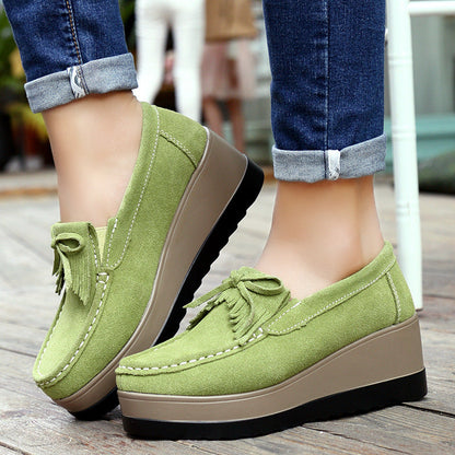 Ortho Welt Shoes With Fringe Bow Design - Comfort And Elegance