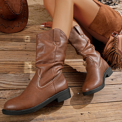 Ortho Welt Pleated Leather Boots - Orthopedic Comfort