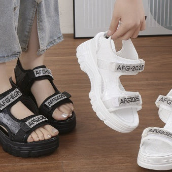 Ortho Welt Wedge Heel Sandals With Rhinestones