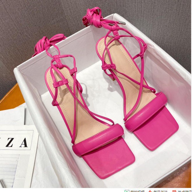 Ortho Welt Cut-Out Stiletto Heels With Ankle Strap - Unique Elegance
