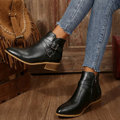 Ortho Welt Ankle Boots – Orthopedic Block Heel Comfort