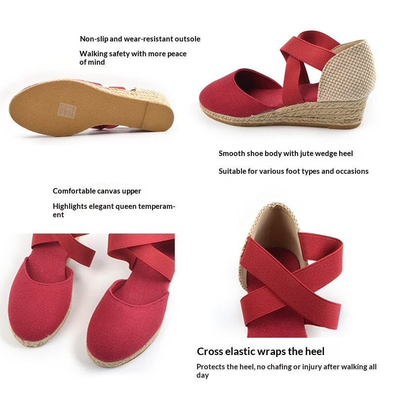 Ortho Welt Comfortable And Breathable Wedge Shoes