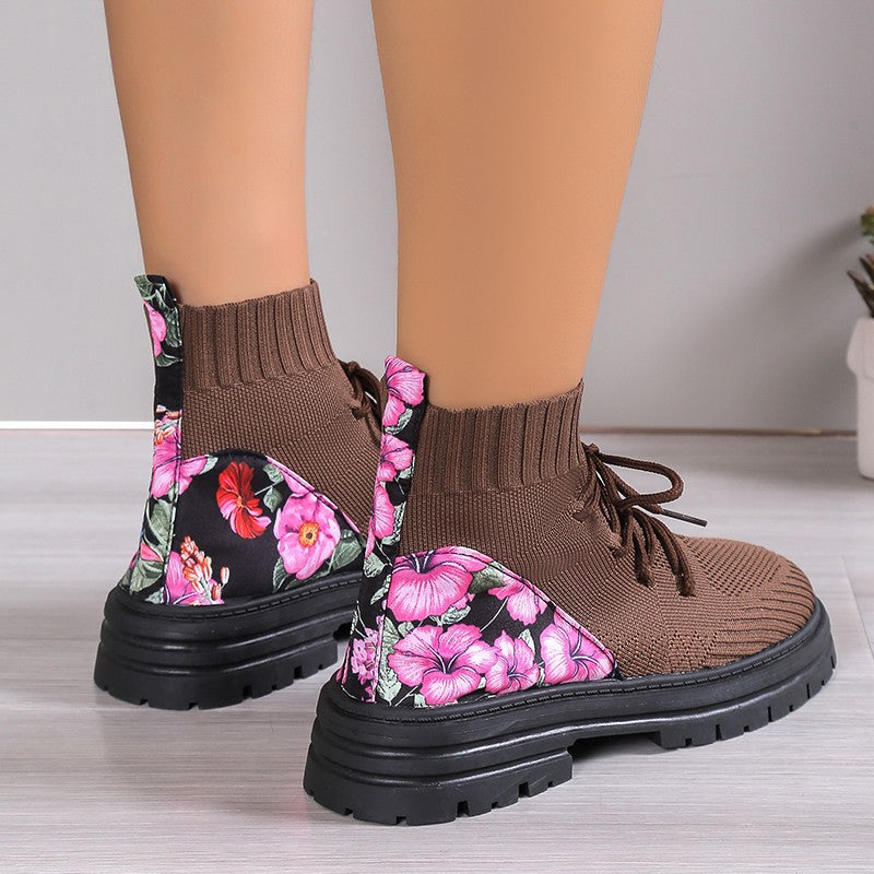 Ortho Welt Orthopedic Boots - Floral Knit Comfort