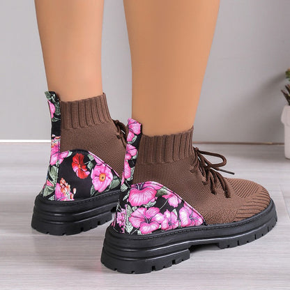 Ortho Welt Orthopedic Boots - Floral Knit Comfort