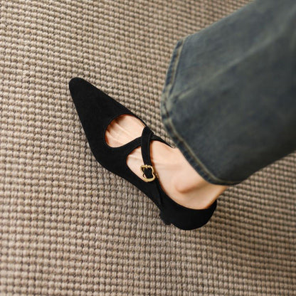 Ortho Welt Elegant Mary Jane Shoes With Mid-Heeled Heels