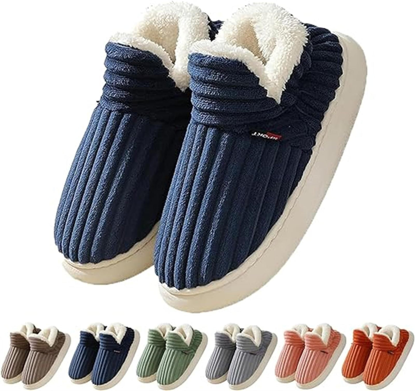 Ortho Welt Cord Slippers - Orthopedic Warm Comfort