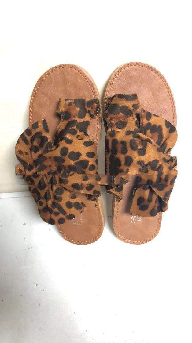 Ortho Welt Suede Sandals With Bow - Plus Size