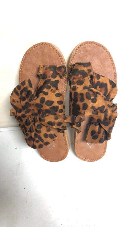 Ortho Welt Suede Sandals With Bow - Plus Size