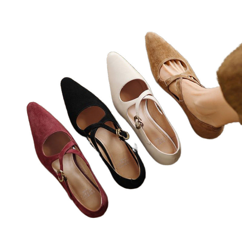 Ortho Welt Elegant Mary Jane Shoes With Mid-Heeled Heels