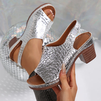 Ortho Welt Sandals - Orthopedic Croc Block Heel