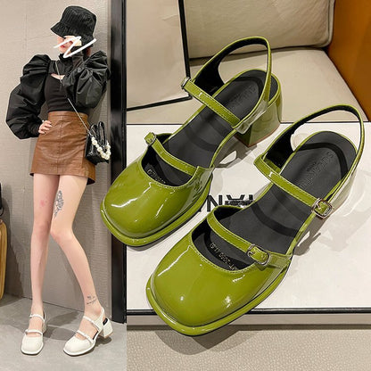 Ortho Welt Mary Jane Shoes - Korean Style, Thick And Unique Heel