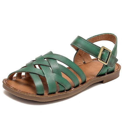Ortho Welt Damen Orthopädische Ledersandalen - Verstellbar