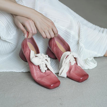 Ortho Welt Damen Lederschuhe - Orthopedic & Vintage Bow