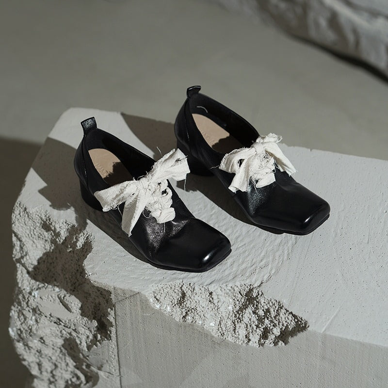 Ortho Welt Damen Lederschuhe - Orthopedic & Vintage Bow