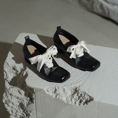 Ortho Welt Damen Lederschuhe - Orthopedic & Vintage Bow