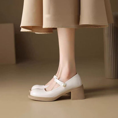 Ortho Welt Mary Jane Lederschuhe - Orthopedic Komfort