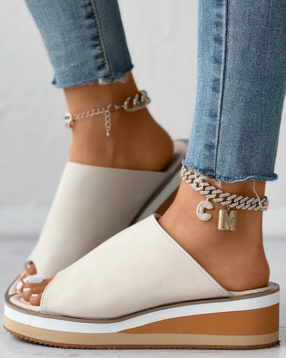 Barbara | Orthopädische Plateau-Sandalen zum Hineinschlüpfen – Komfortable Zehenpartie