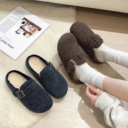 Ortho Welt Wool And Cotton Slippers - Casual Elegance