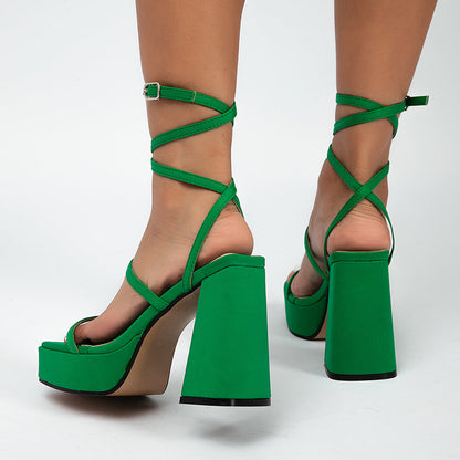 Ortho Welt Chunky Heel Sandals - Unique Summer Fashion