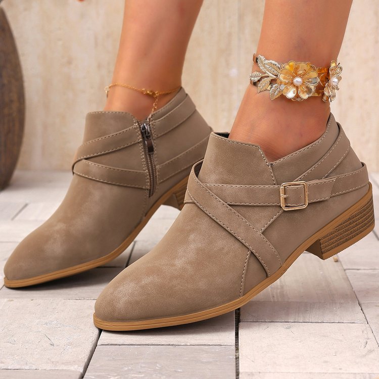 Ortho Welt Damen Lederstiefel – Orthopädisch & Reißverschluss