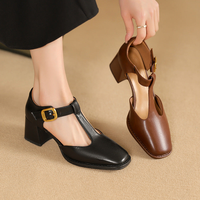 Ortho Welt Orthopedic Sandals - Square Toe T-Bar Design