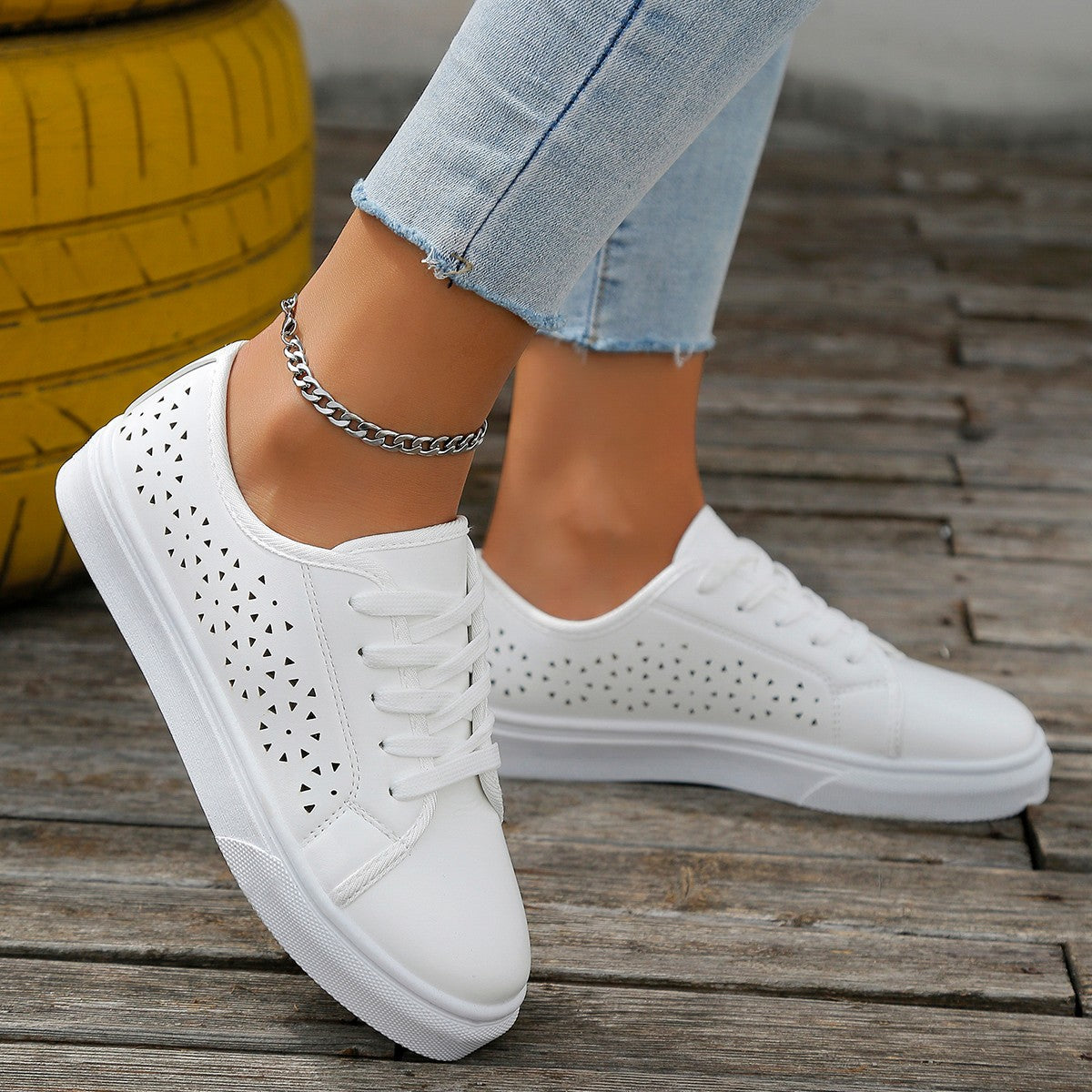 Ortho Welt Cutout Flat Shoes - Unique Elegance