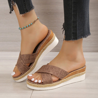 Ortho Welt Hemp Wedge Sandals - Summer Uniqueness