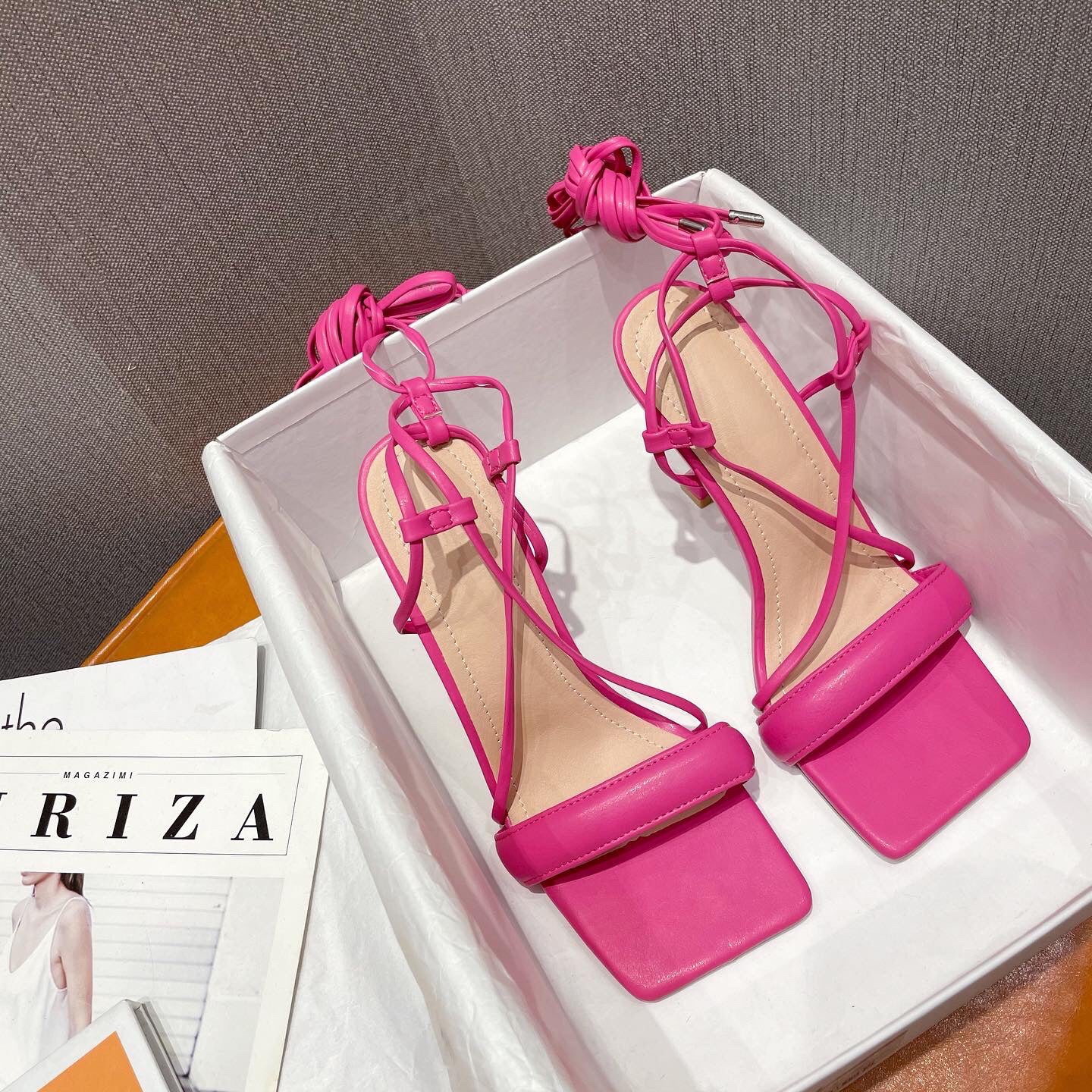 Ortho Welt Cut-Out Stiletto Heels With Ankle Strap - Unique Elegance