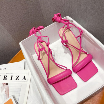 Ortho Welt Cut-Out Stiletto Heels With Ankle Strap - Unique Elegance