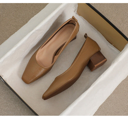 Ortho Welt Pumps – Eckig, Orthopädisch, Blockabsatz