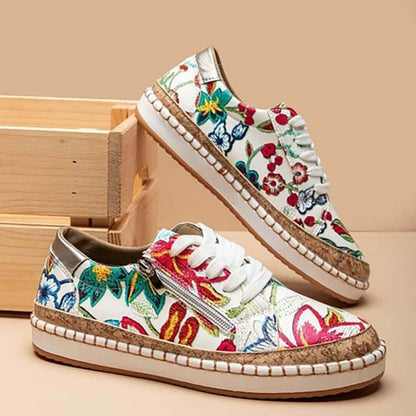 Camila | Espadrille-Sneaker aus Canvas mit Blumenmuster – Leicht und bequem