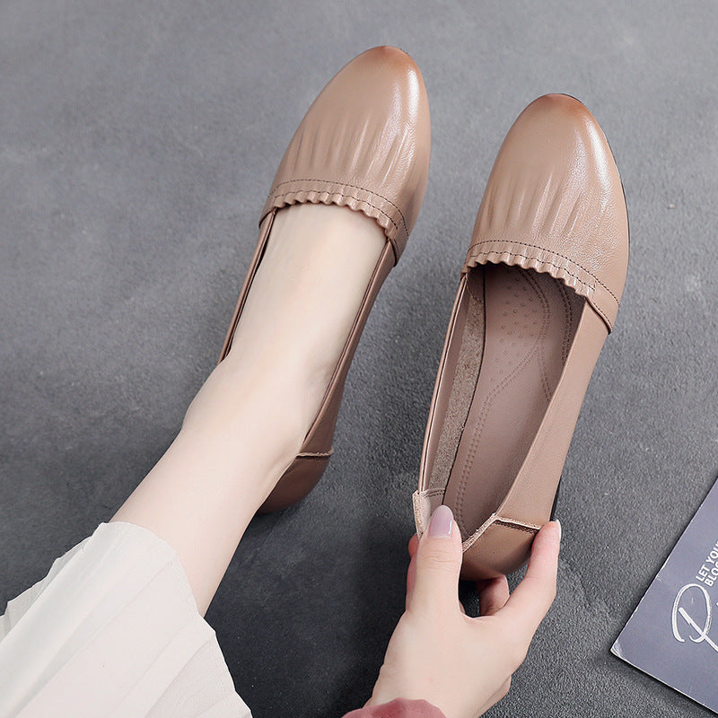 Ortho Welt Flat Shoes In Genuine Leather, Unique Elegance