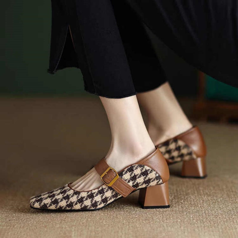 Ortho Welt Retro Mary Jane Shoes With Single Buckle